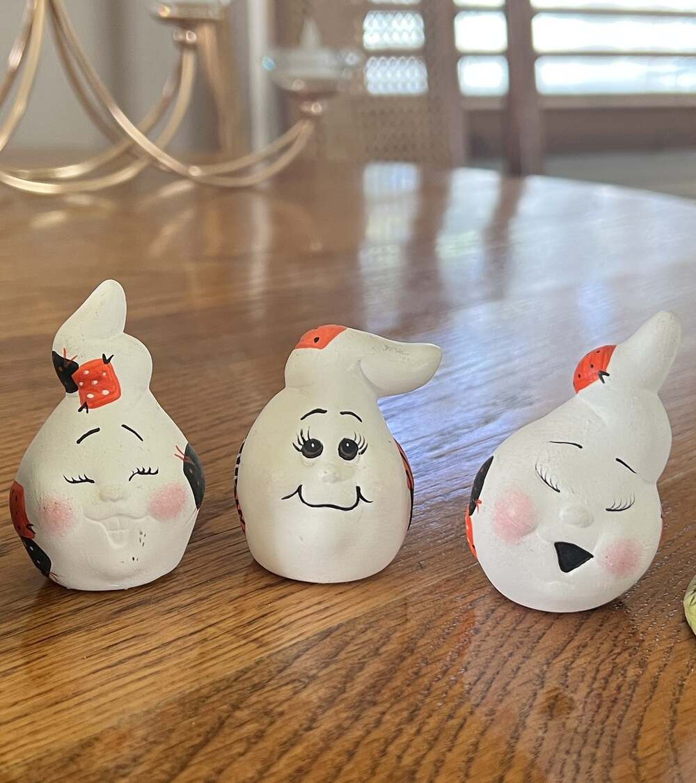 Trio of Ghost Noggins - 2.5" in height